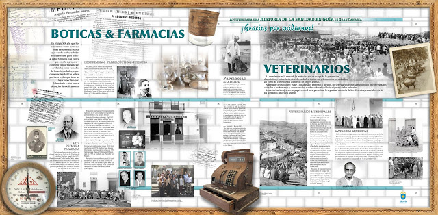 Homenaje a la farmacia, en la exposición urbana ‘Historia de la Sanidad en Guía’