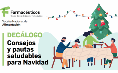 Los farmacéuticos presentan un decálogo saludable con pautas de alimentación ante los excesos navideños