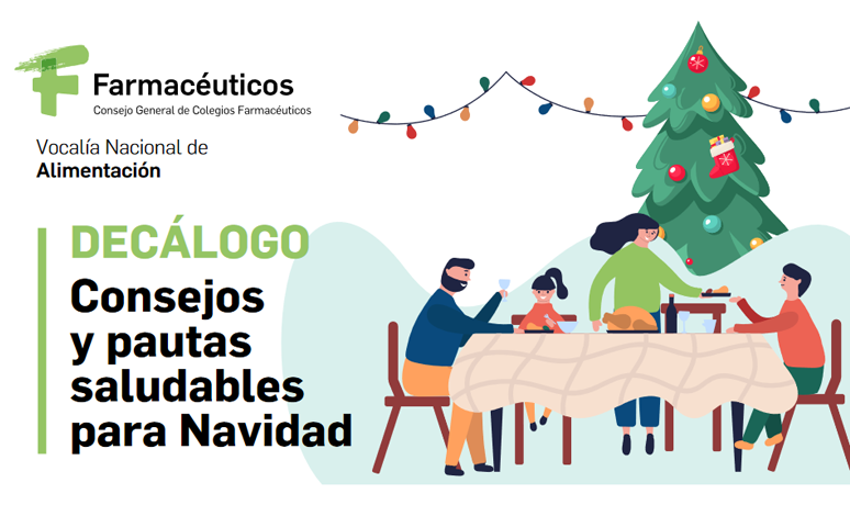 Los farmacéuticos presentan un decálogo saludable con pautas de alimentación ante los excesos navideños